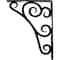 Ekena Millwork Tristan Wrought Iron Bracket, (Single center brace), Powder Coated Black 1 1/2"W x 7 1/2"D x 10"H BKTM01X07X10STN - alternate 7